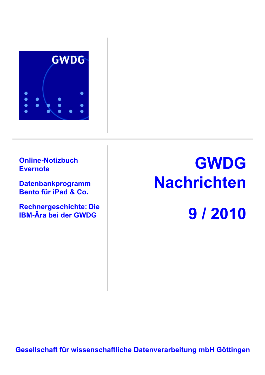 Die Rechenanlagen Der GWDG – Die IBM-Ära