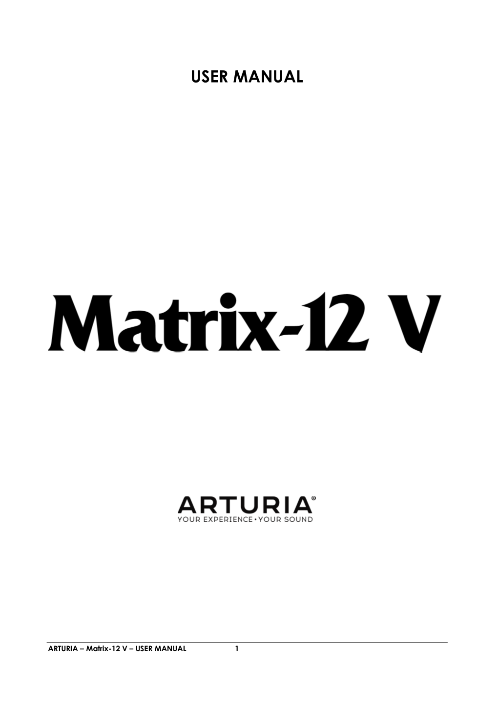 User Manual Matrix-12 V
