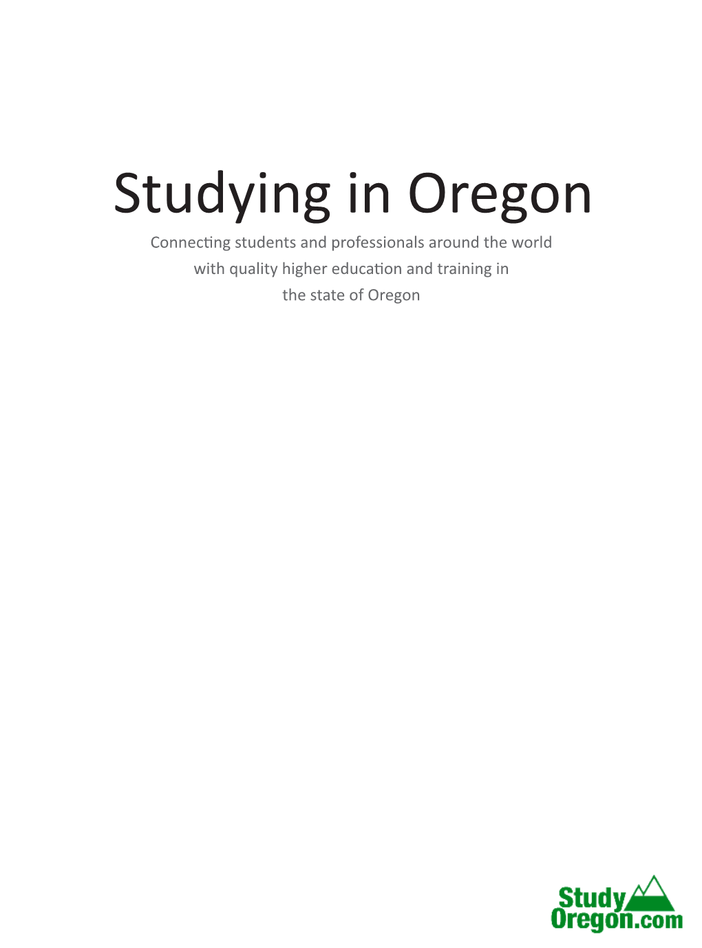 Studying in Oregon