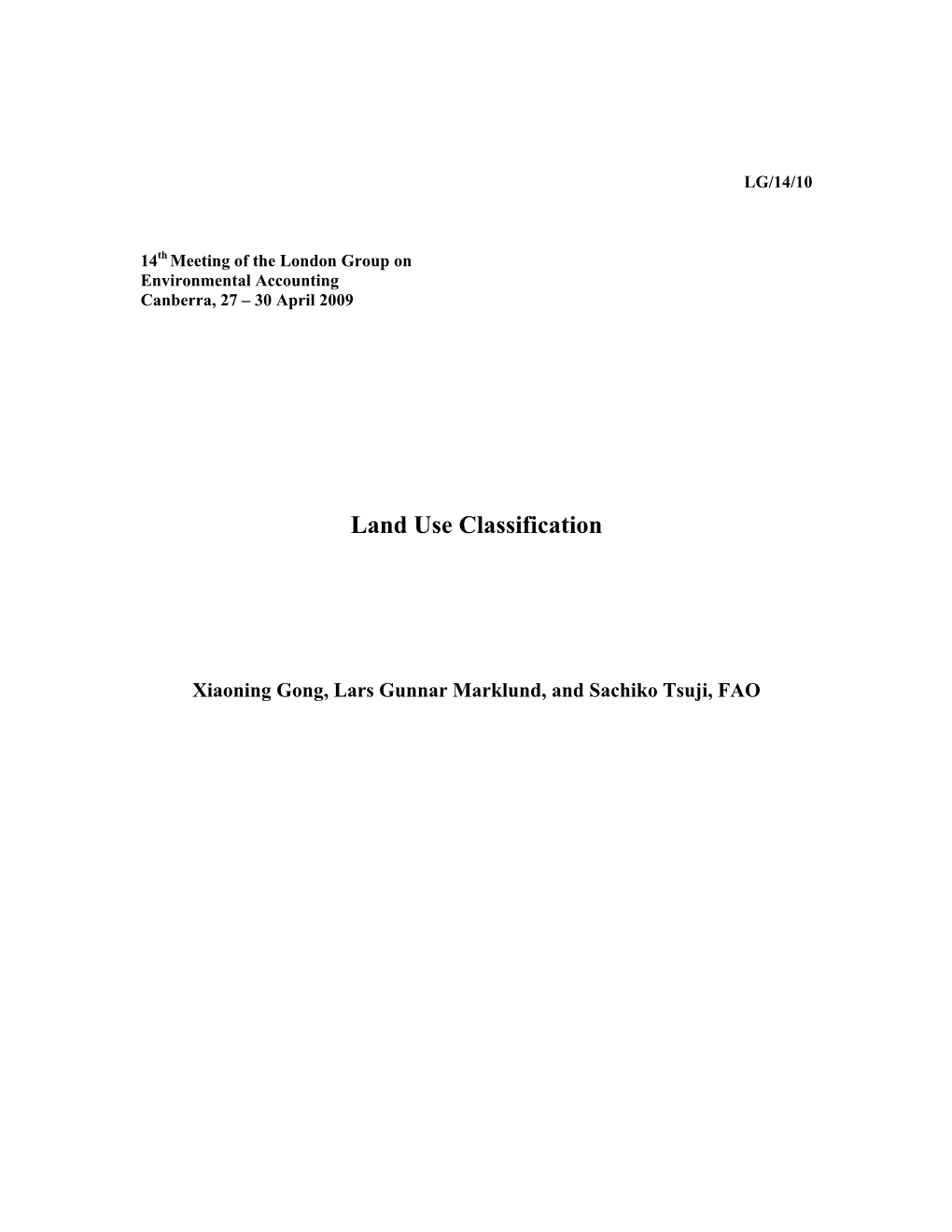 Land Use Classification