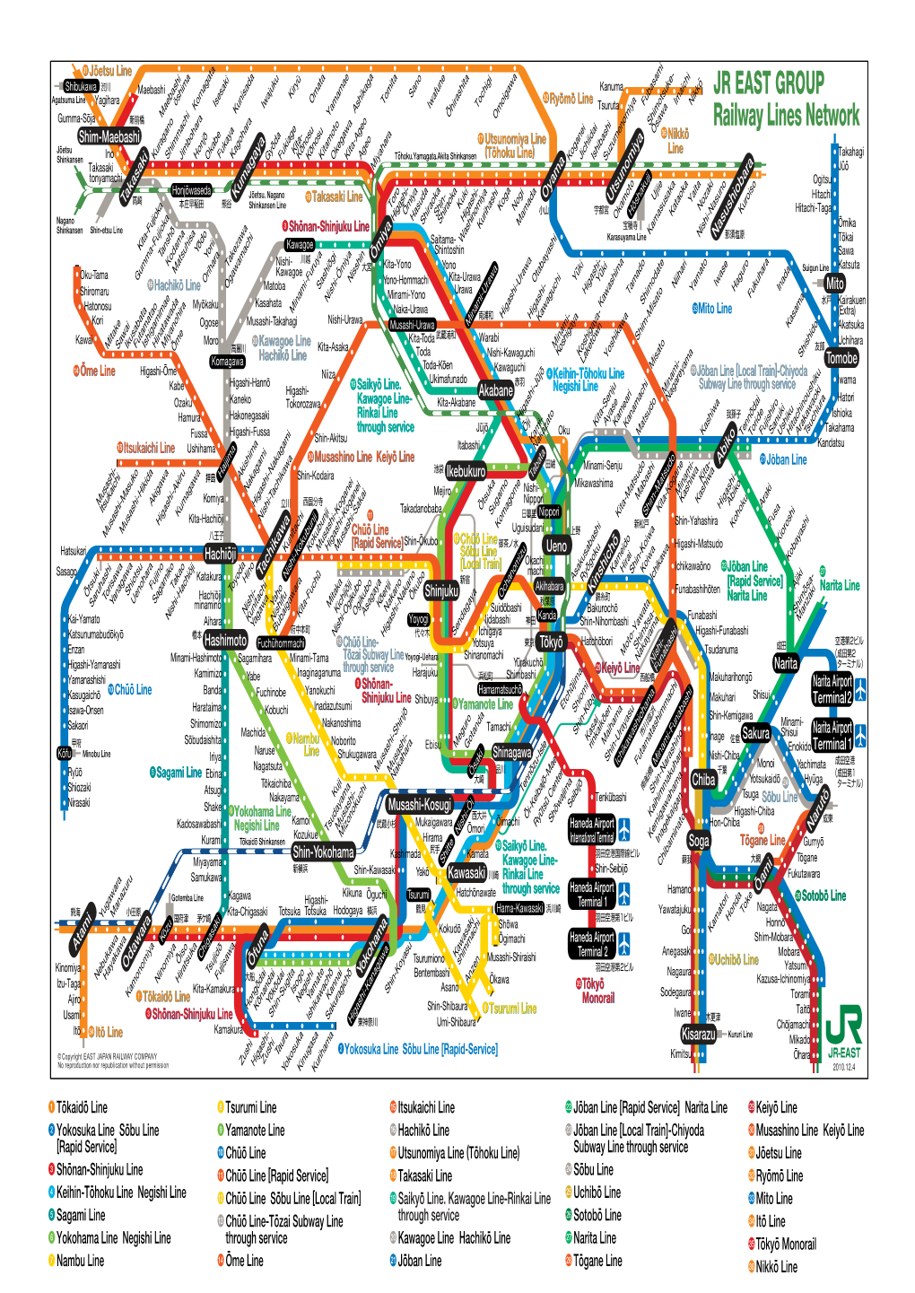 JR East Railway Major Route: Metropolitan Area