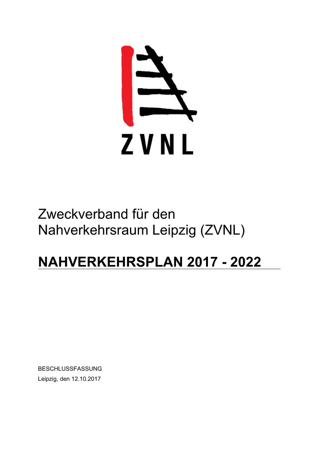 Nahverkehrsplan 2017 - 2022