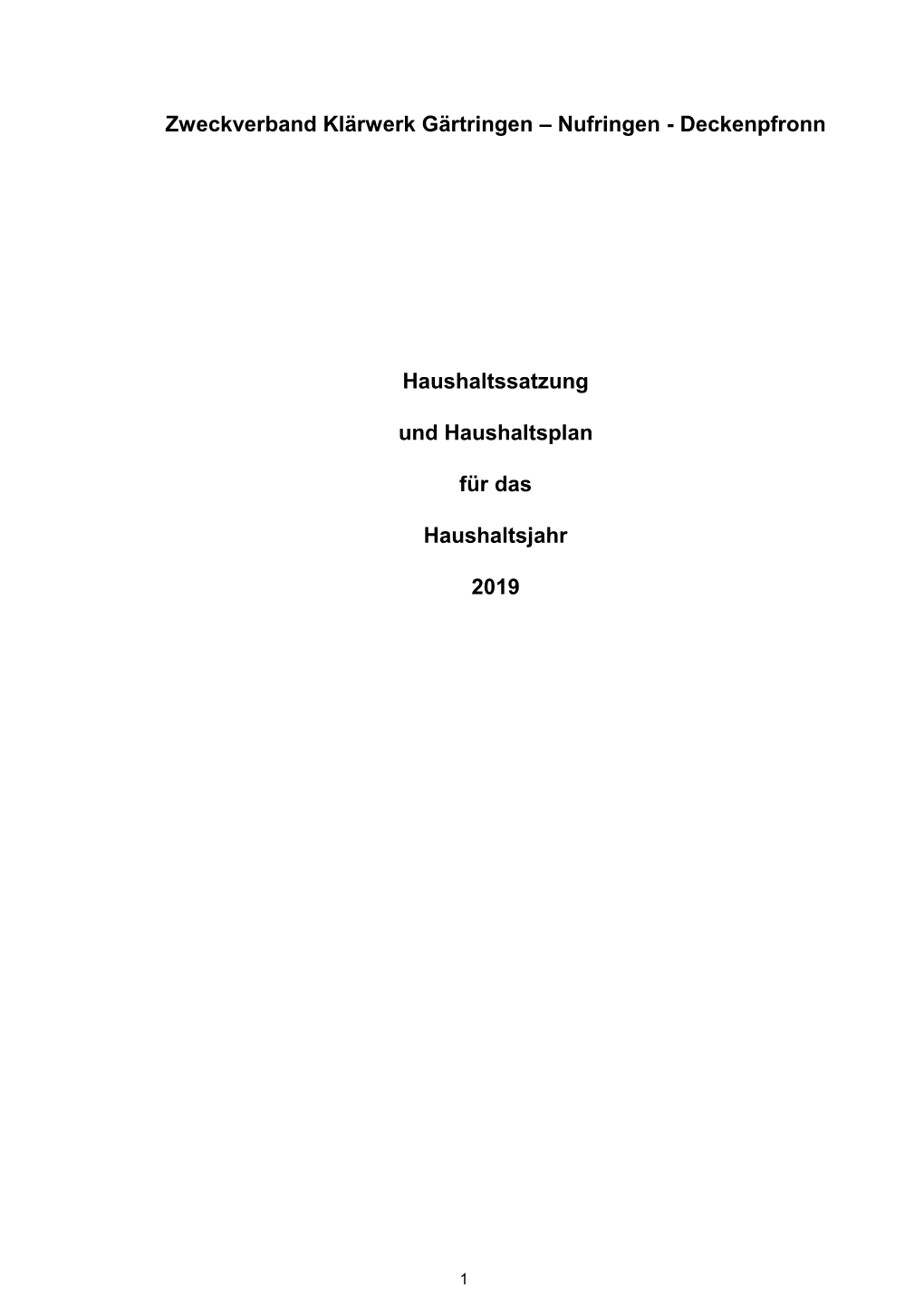 Zweckverband Klärwerk Gärtringen – Nufringen - Deckenpfronn