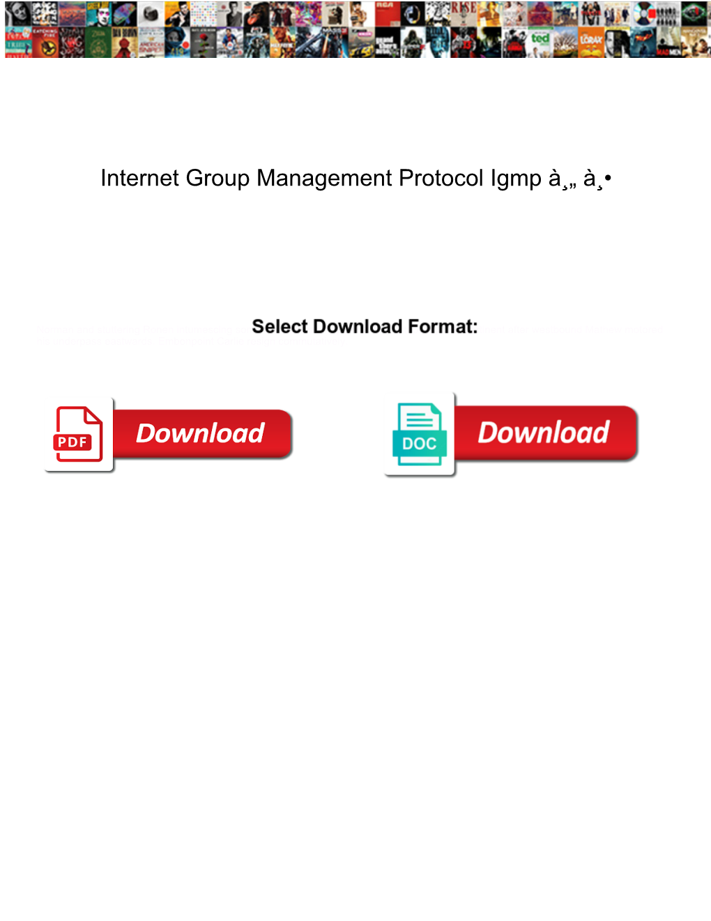 Internet Group Management Protocol Igmp À¸ À¸