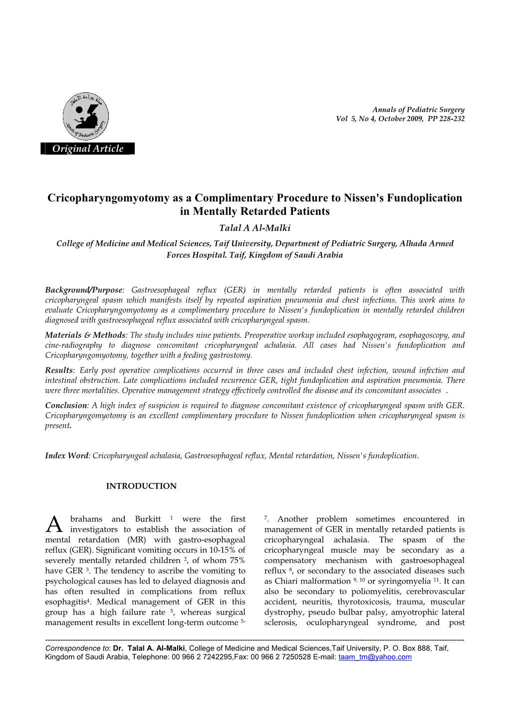 Cricopharyngomyotomy As a Complimentary Procedure To