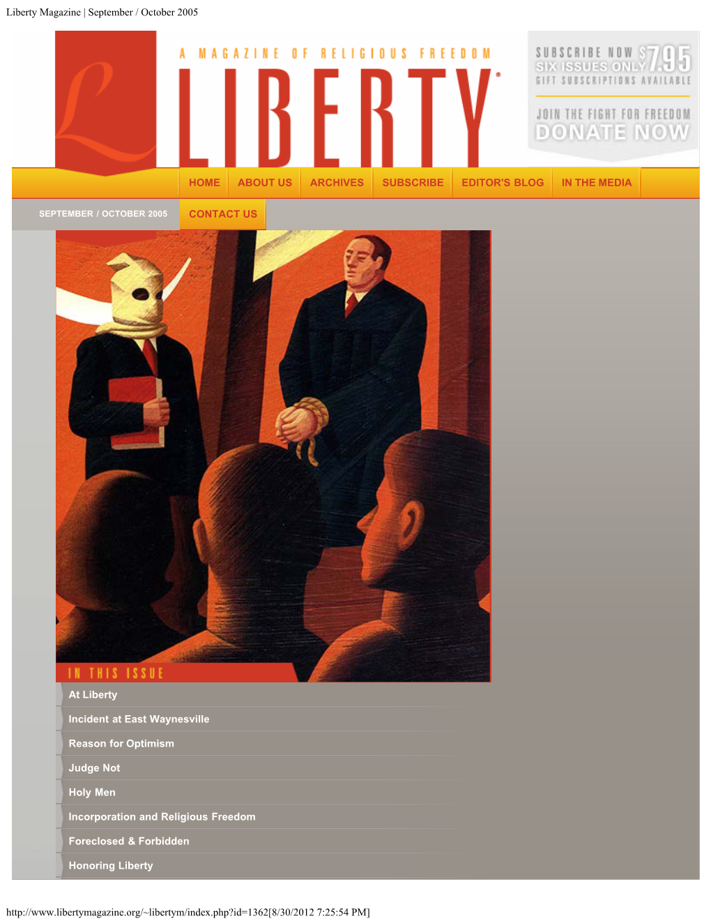 Liberty Magazine | September / October 2005 7:25:54 PM]