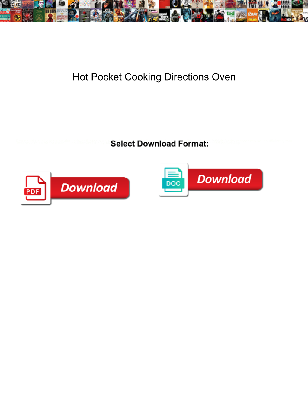 Hot Pocket Cooking Directions Oven