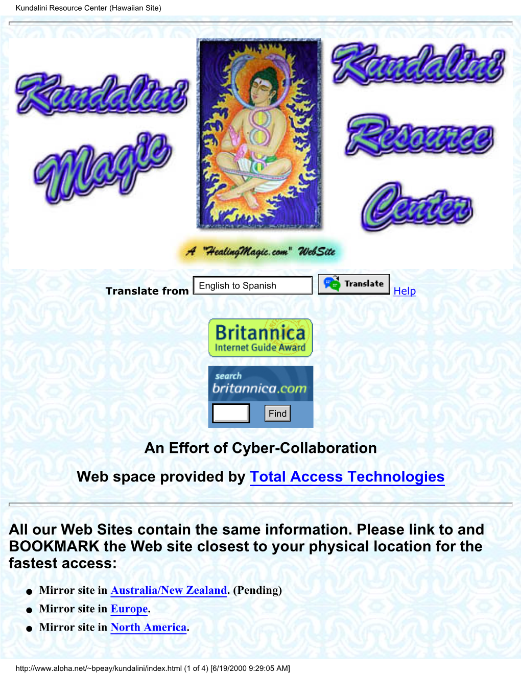 Kundalini Resource Center (Hawaiian Site)