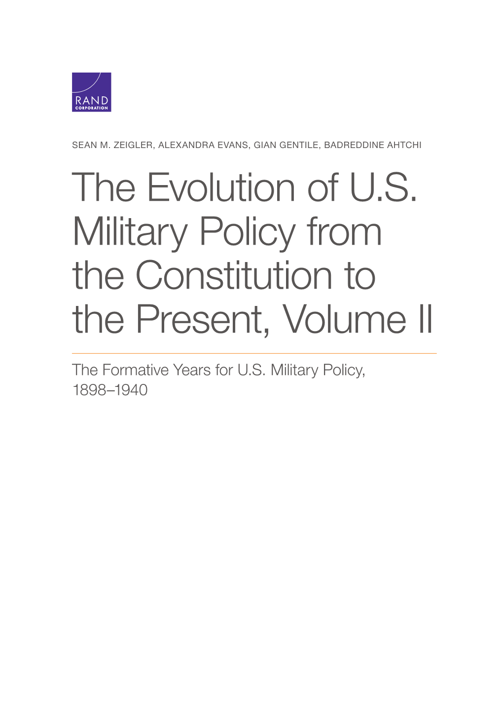 The Evolution of US Military Policy from The