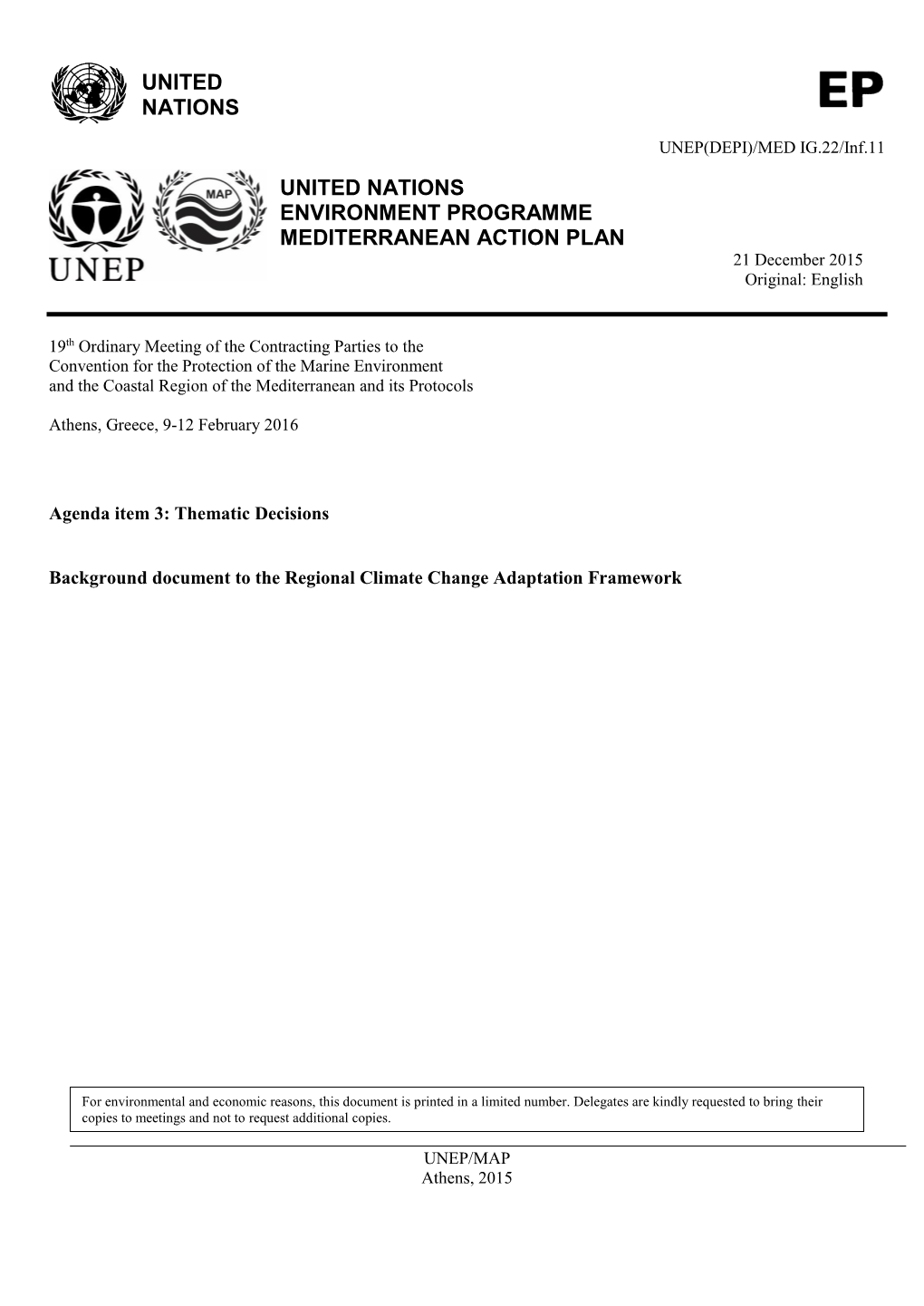 Mediterranean Action Plan (UNEP/MAP)