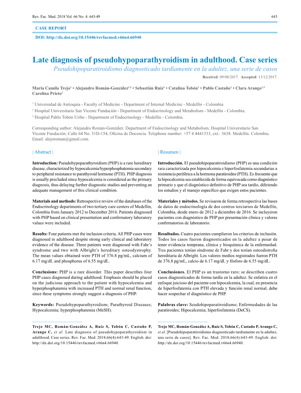Late Diagnosis of Pseudohypoparathyroidism in Adulthood