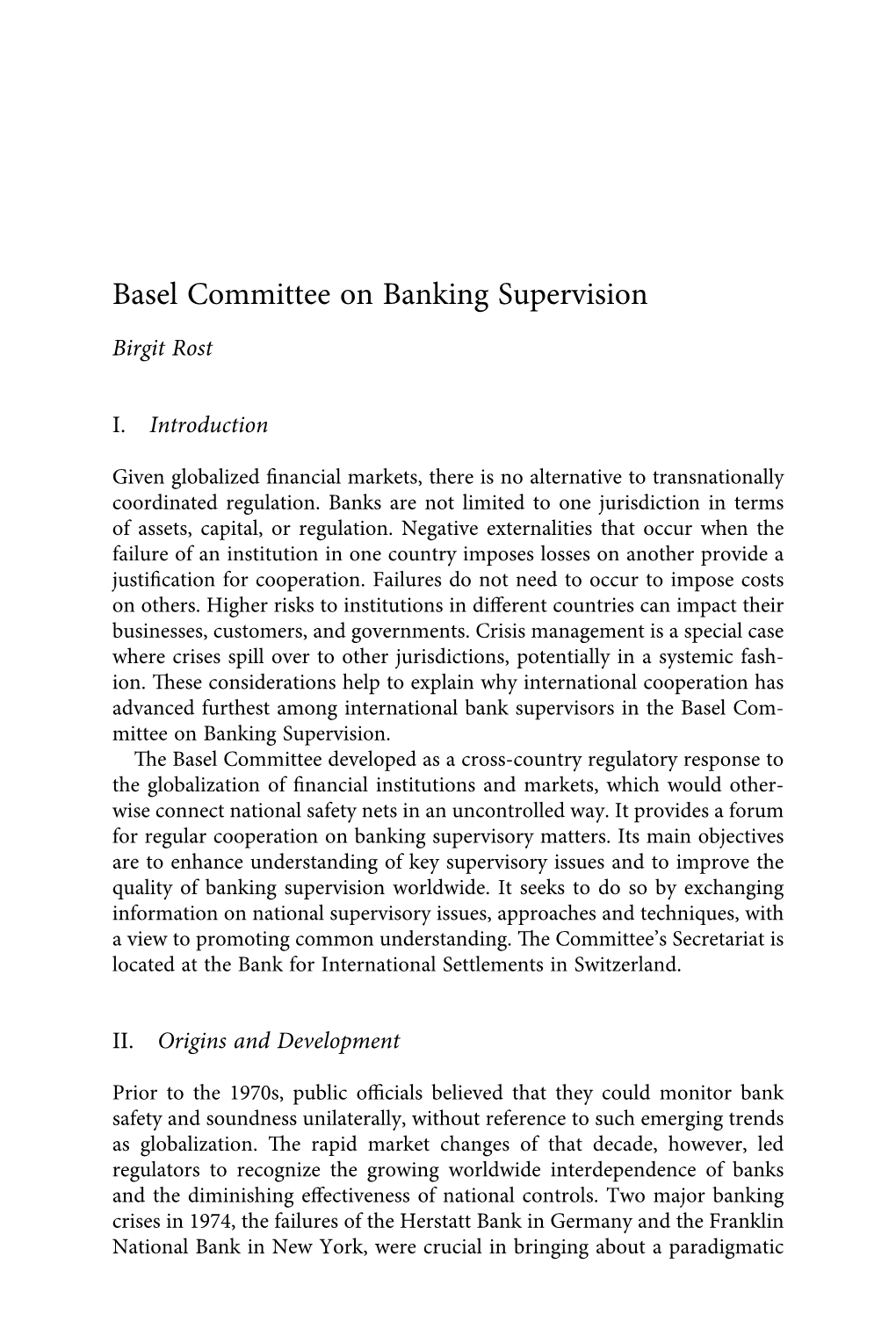 Basel Committee on Banking Supervision