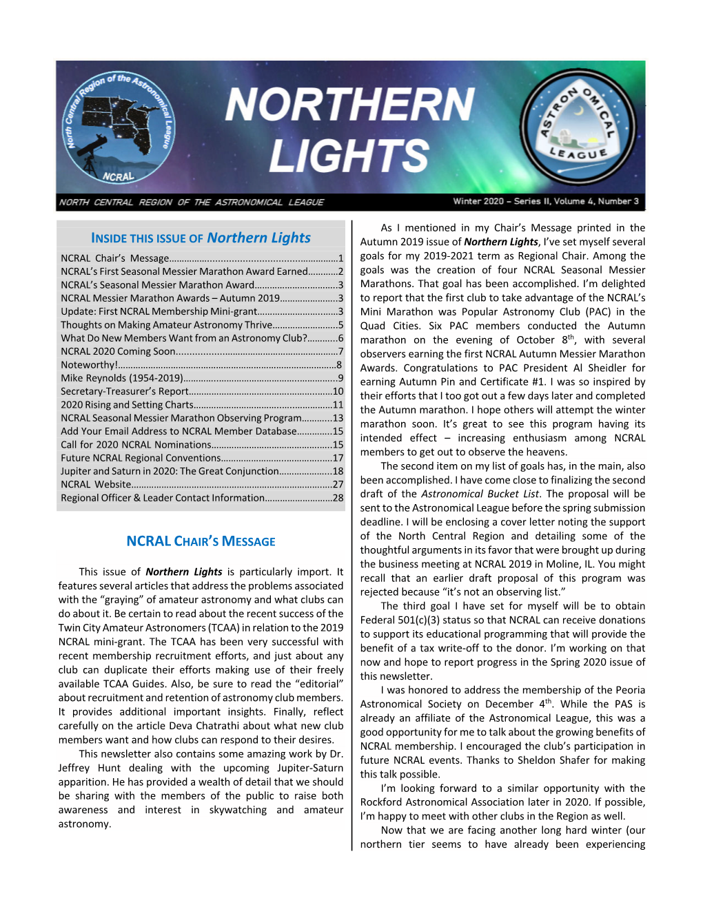 NCRAL Northern Lights Winter 2020