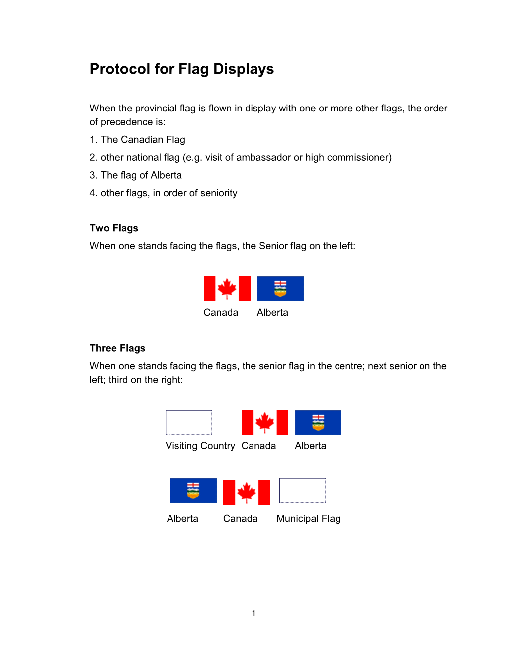 Protocol for Flag Displays