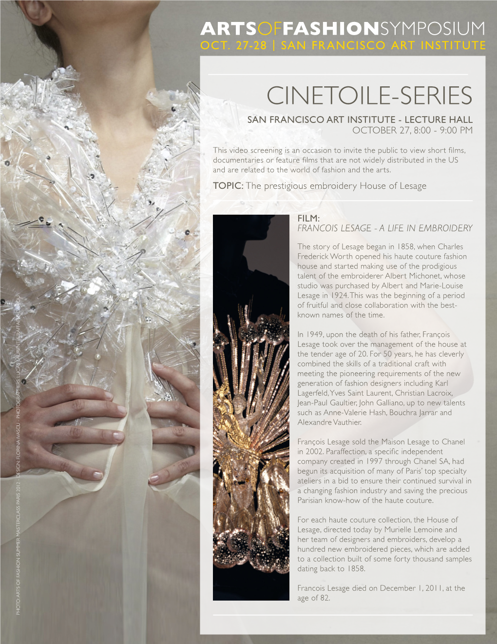 Cinetoile-Series San Francisco Art Institute - Lecture Hall October 27, 8:00 - 9:00 Pm