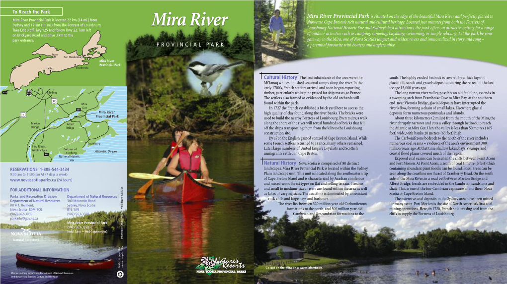 Mira River Provincial Park Brochure