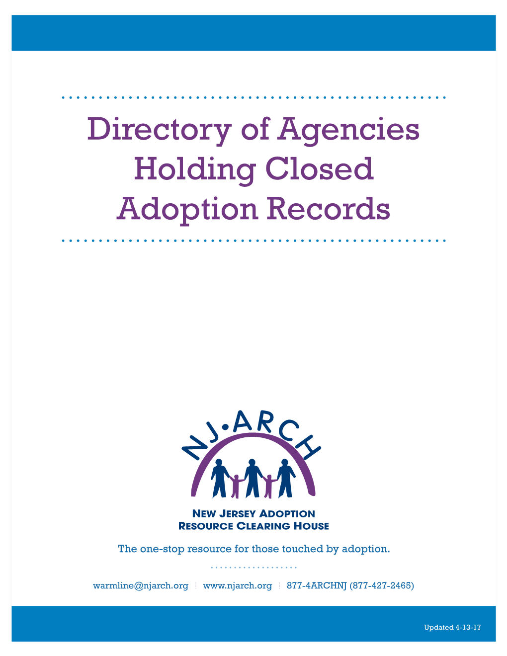 Directory of Agencies Holding Closed Adoption Records