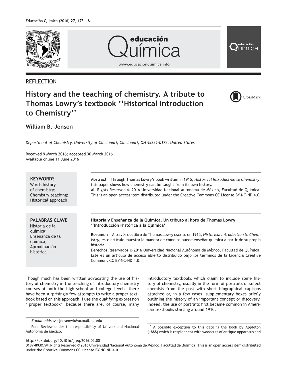 Química (2016) 27, 175---181