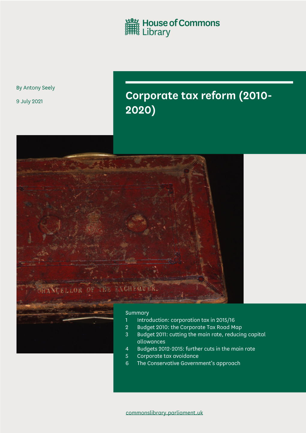 Corporate Tax Reform (2010- 2020)