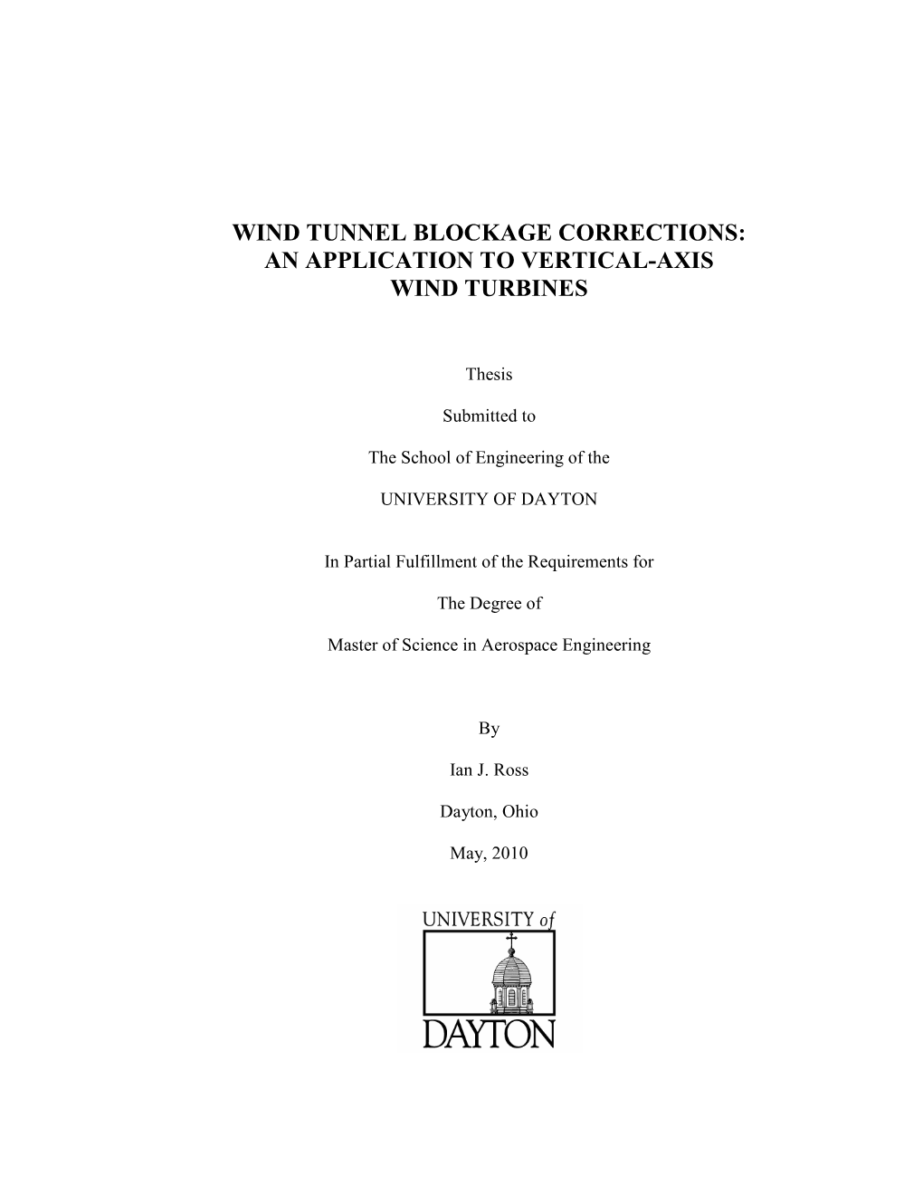 Wind Tunnel Blockage Corrections: an Application to Vertical-Axis Wind Turbines