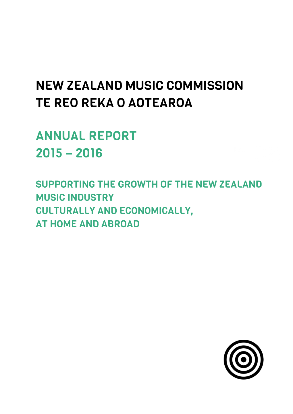 Final NZ Music Commission Annual Report 2015-16