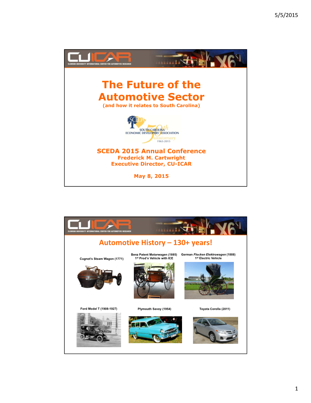 The Future of the Automotive Sector (And How It Relates to South Carolina)