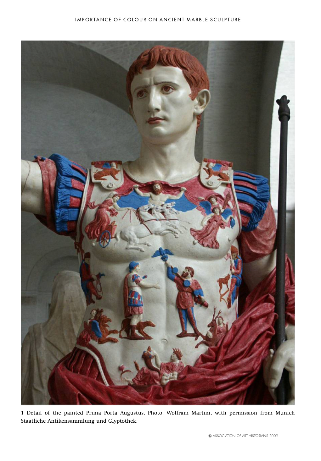 1 Detail of the Painted Prima Porta Augustus. Photo: Wolfram Martini, with Permission from Munich Staatliche Antikensammlung Und Glyptothek