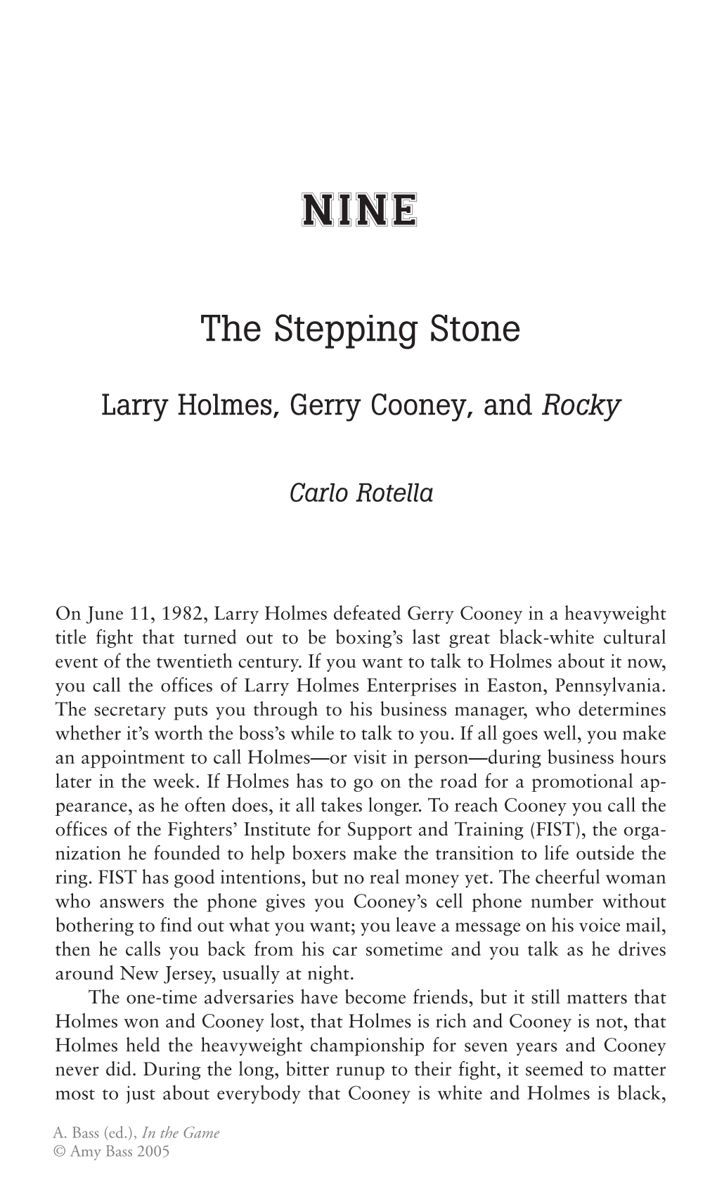 The Stepping Stone: Larry Holmes, Gerry Cooney, and Rocky