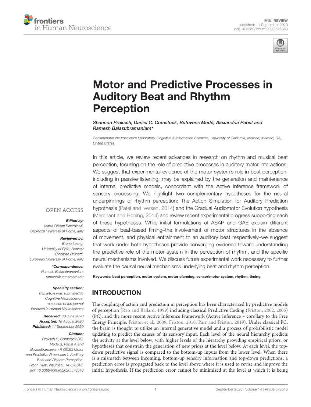 Motor and Predictive Processes in Auditory Beat and Rhythm Perception