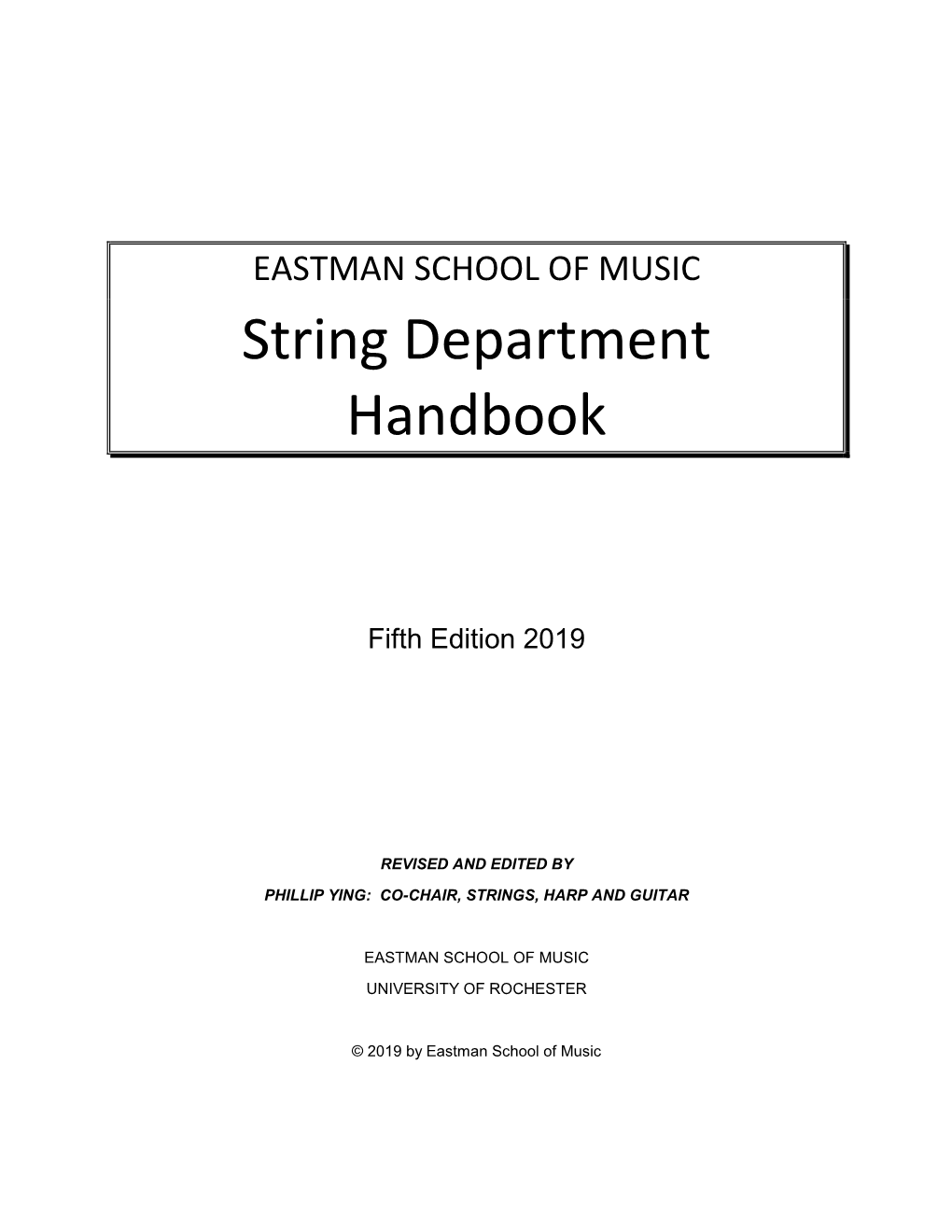 ESM String Handbook