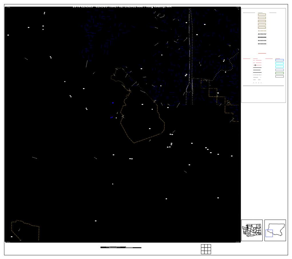 2010 CENSUS - CENSUS TRACT REFERENCE MAP: King County, WA 122.110893W