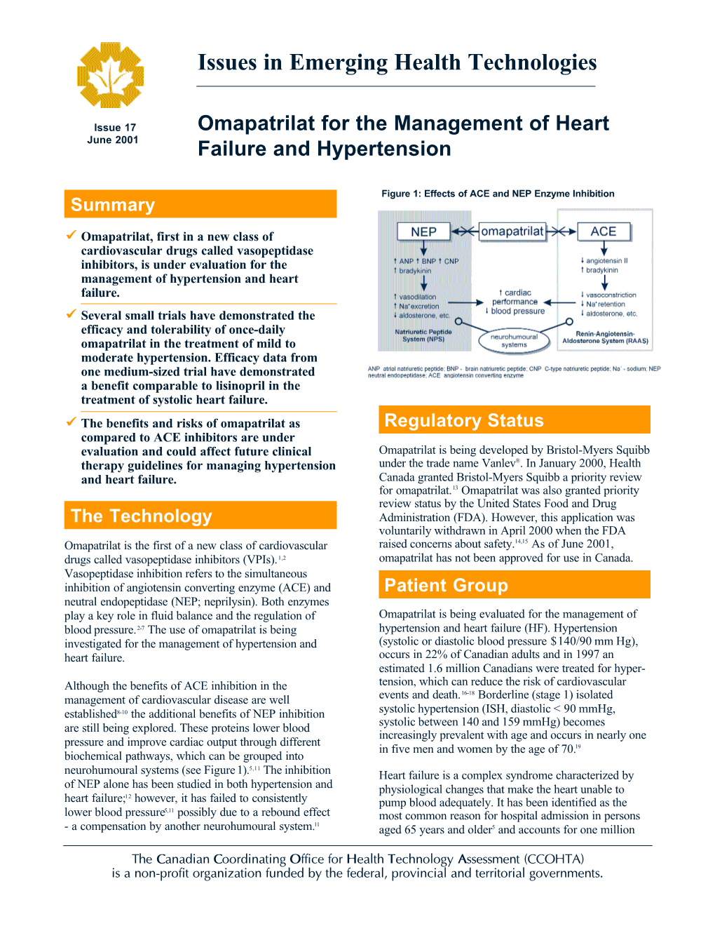 Omapatrilat for the Management of Heart Failure and Hypertension