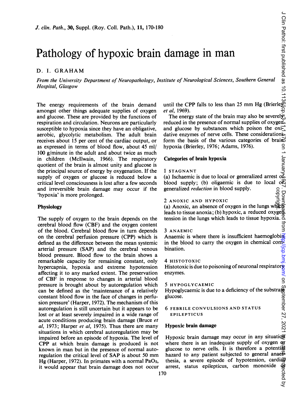 Pathology of Hypoxicbrain Damage In