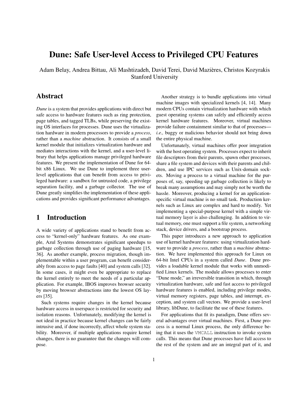 Safe User-Level Access to Privileged CPU Features