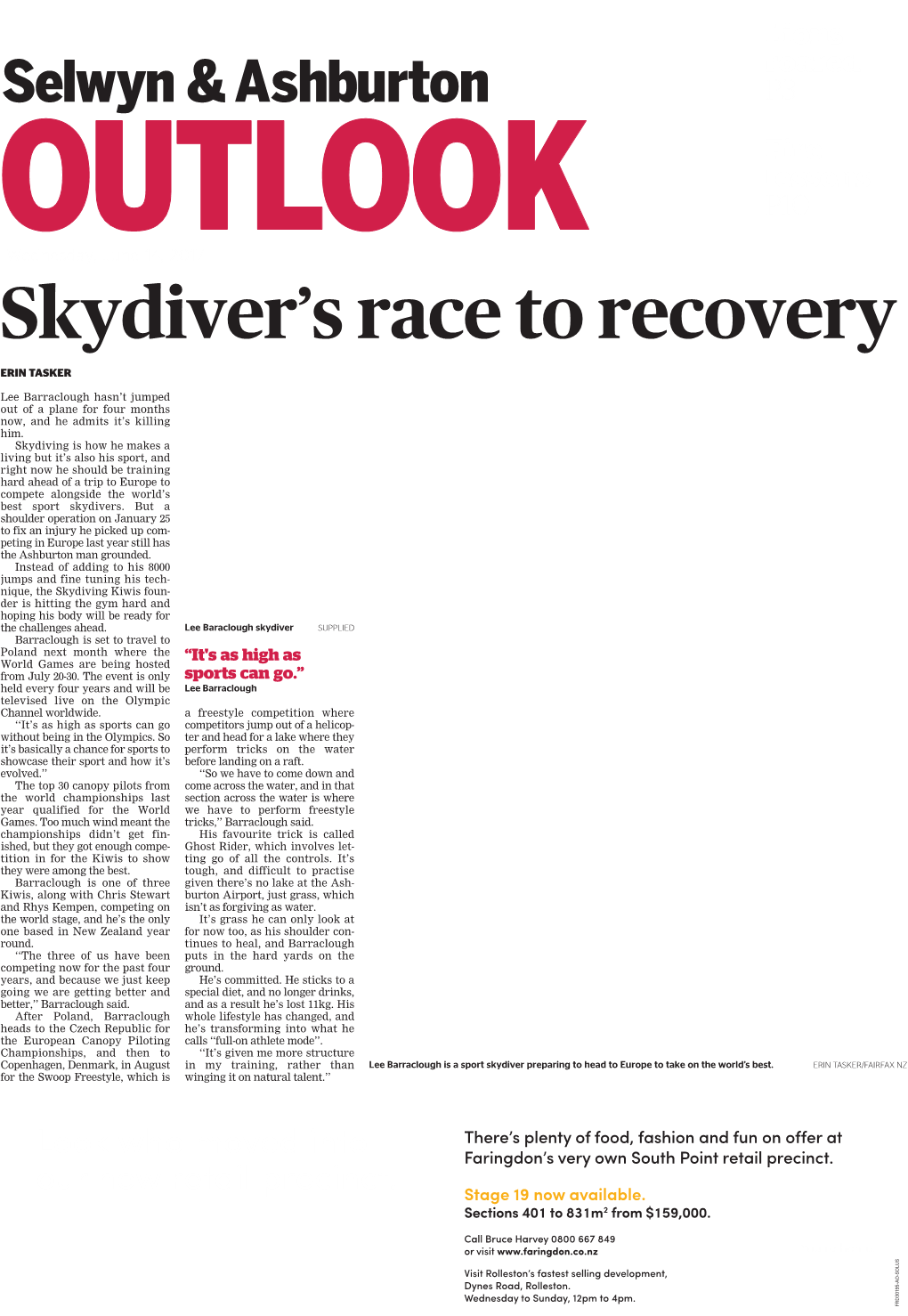 Skydiver's Race to Recovery