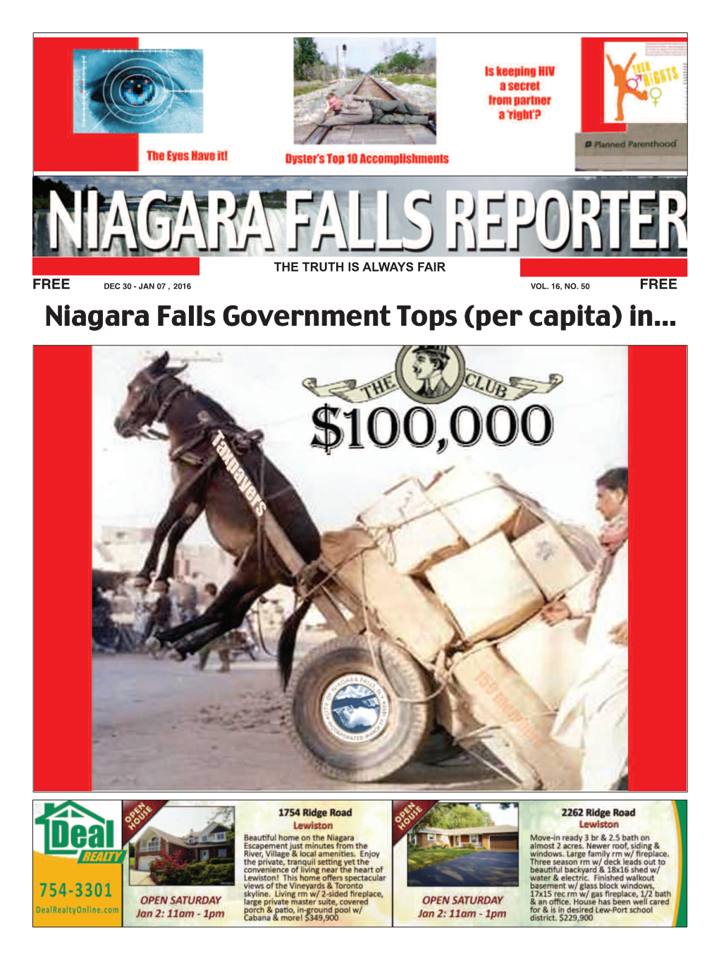 Niagara Falls Government Tops (Per Capita) In