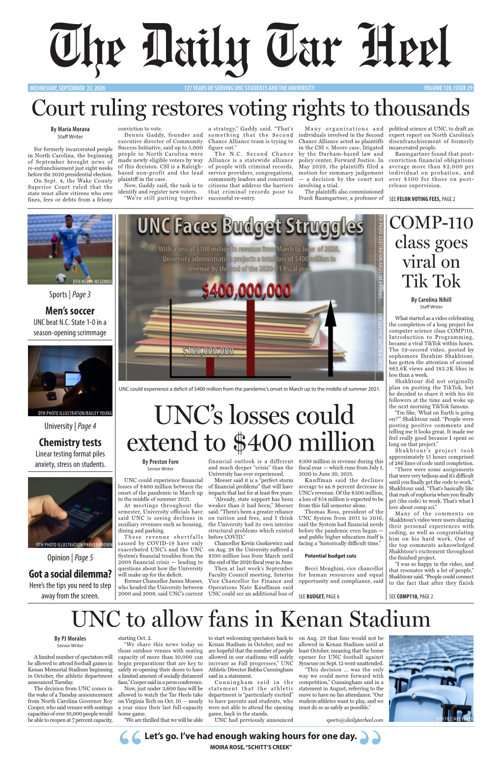 UNC's Losses Could Extend to $400 Million