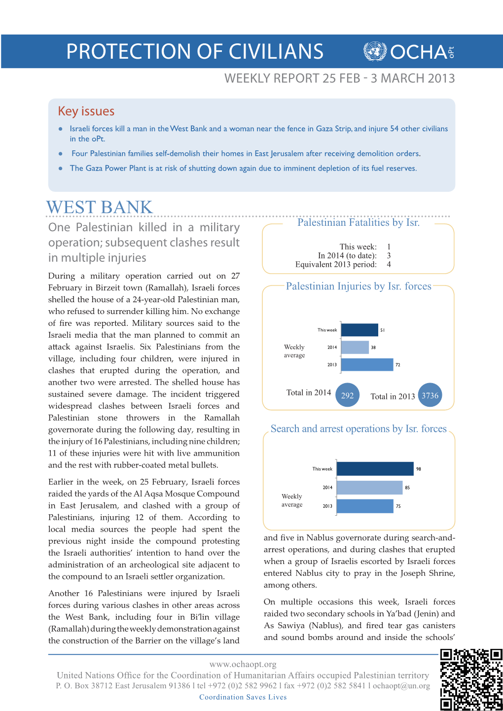 Protection of Civilians Opt Weekly Report 25 Feb - 3 March 2013