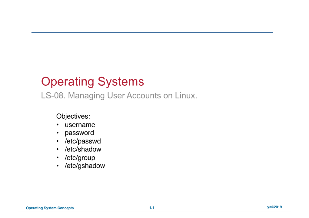 LS-08EN. Managing User Accounts on Linux