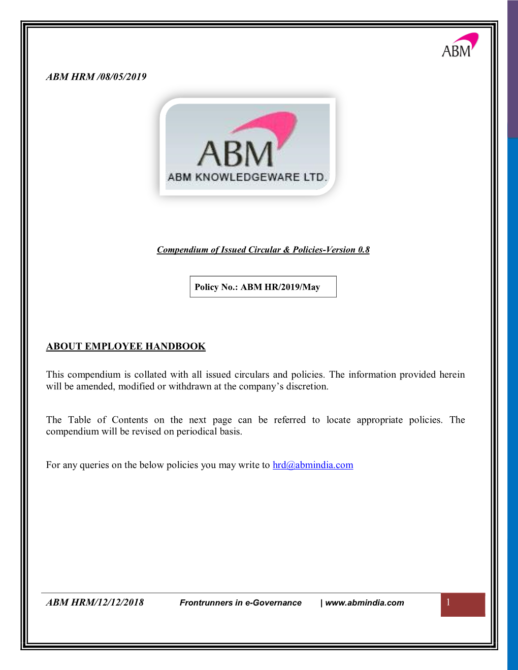 Abm Hrm /08/05/2019 Abm Hrm/12/12/2018