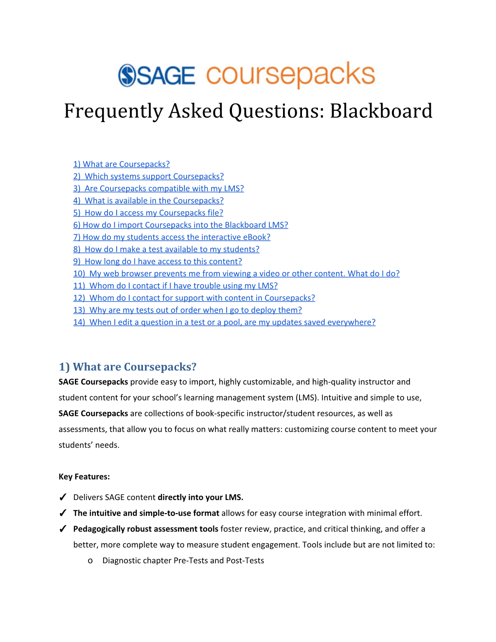 Frequently Asked Questions: Blackboard
