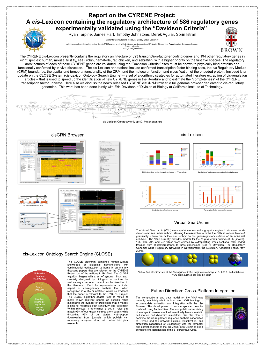 Poster Presented at the Developmental