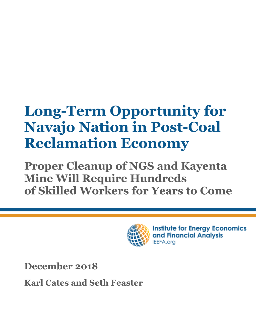 Opportunity for Navajo Nation in Post-Coal Reclamation Economy