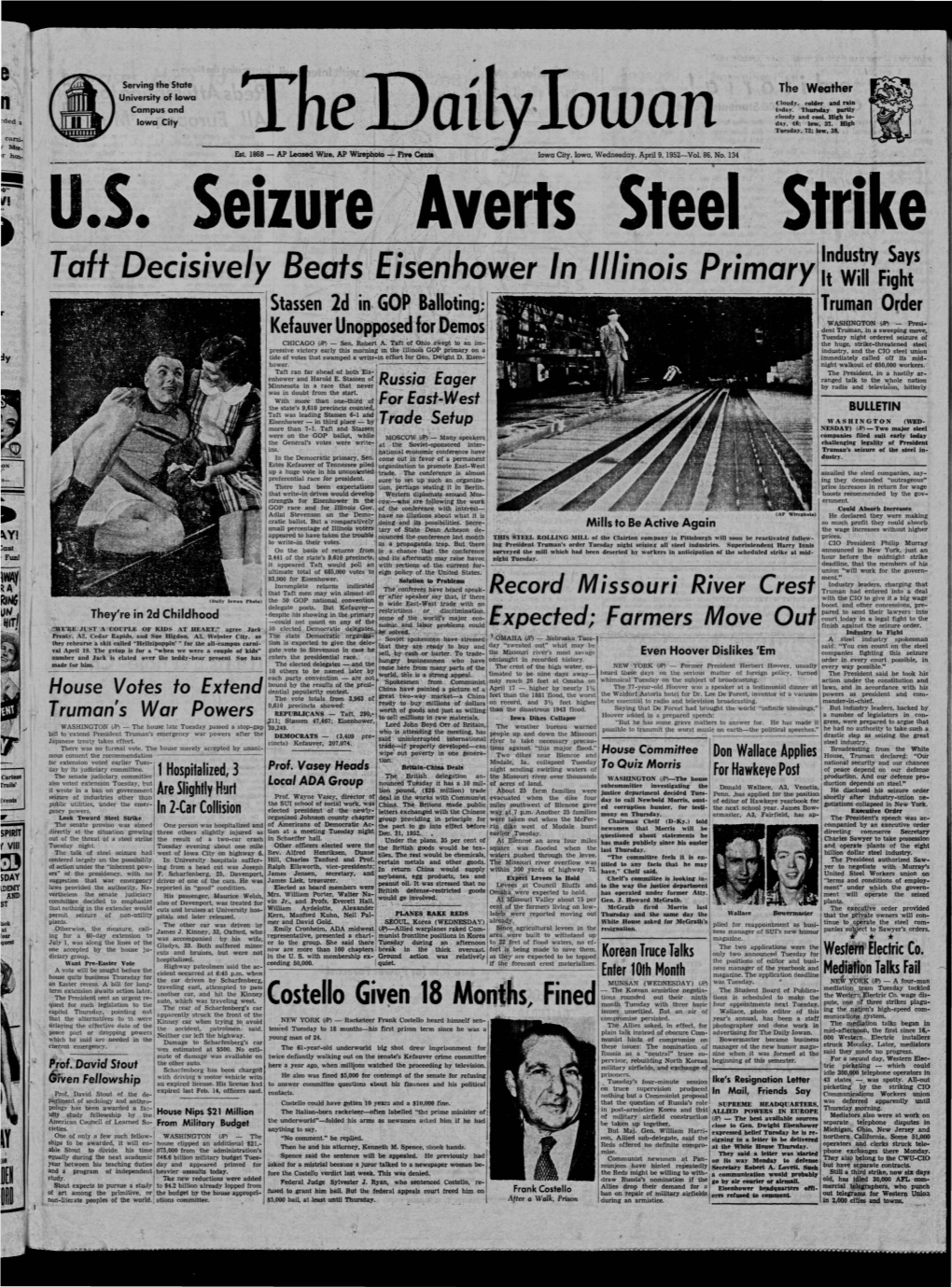 Daily Iowan (Iowa City, Iowa), 1952-04-09