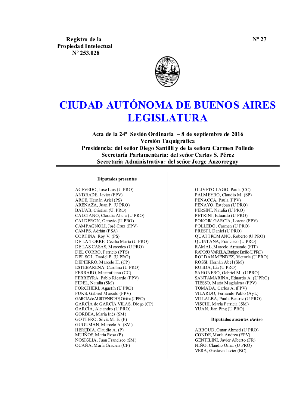 Ciudad Autónoma De Buenos Aires Legislatura