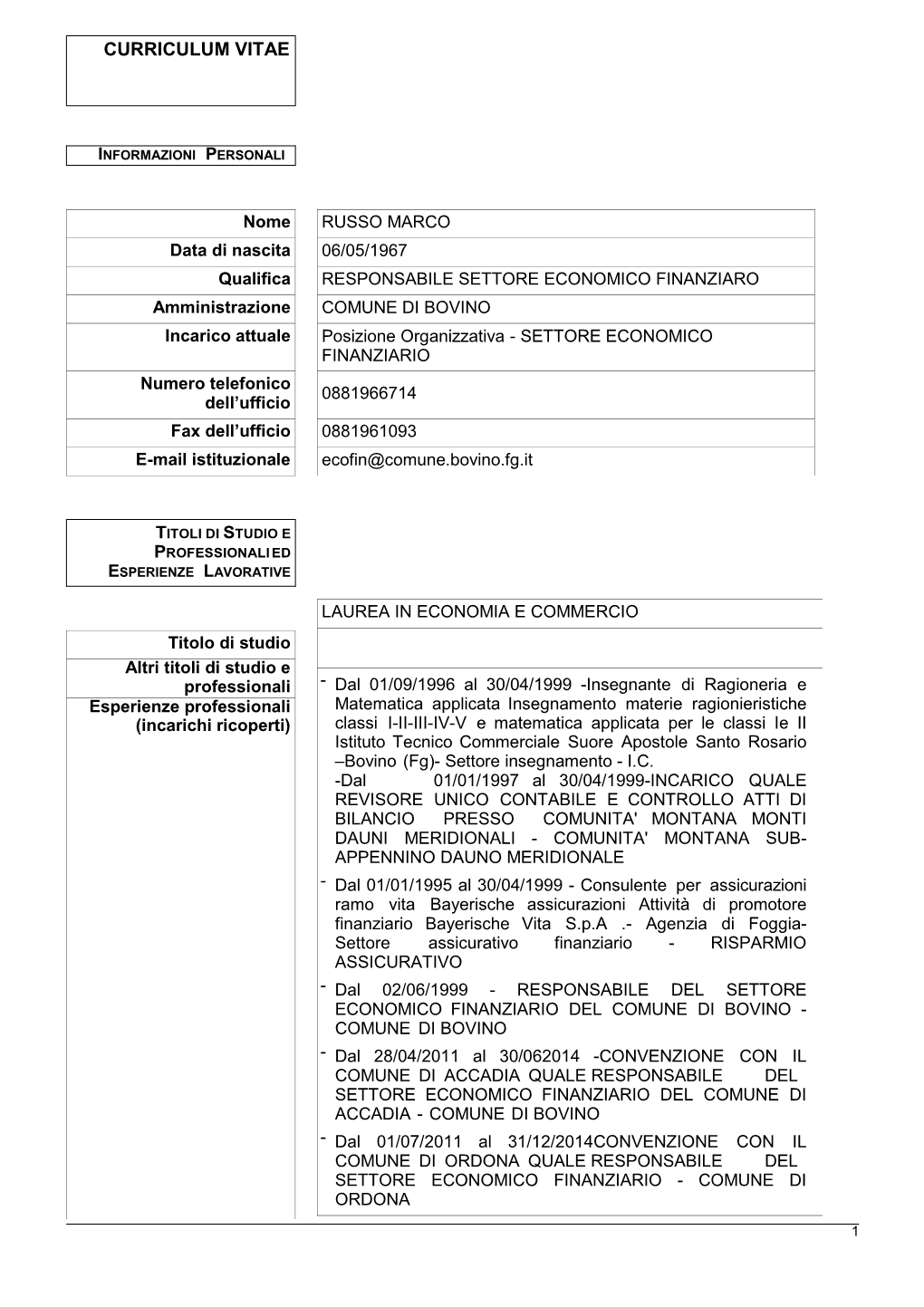 Curriculum Vitae