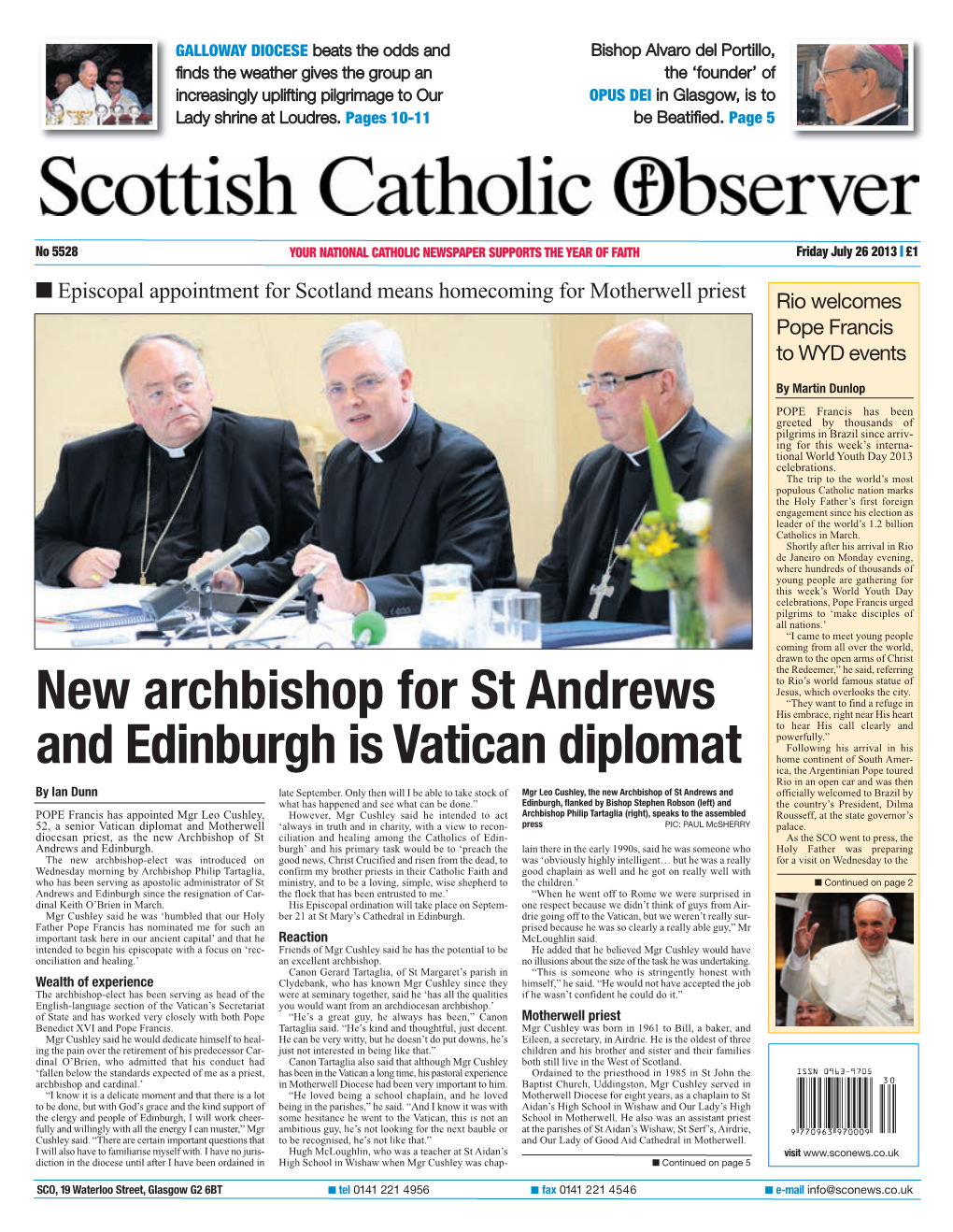 New Archbishop for St Andrews and Edinburgh Is Vatican Diplomat