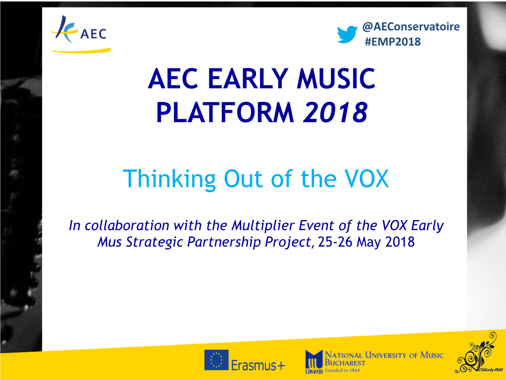 Aec Early Music Platform 2018