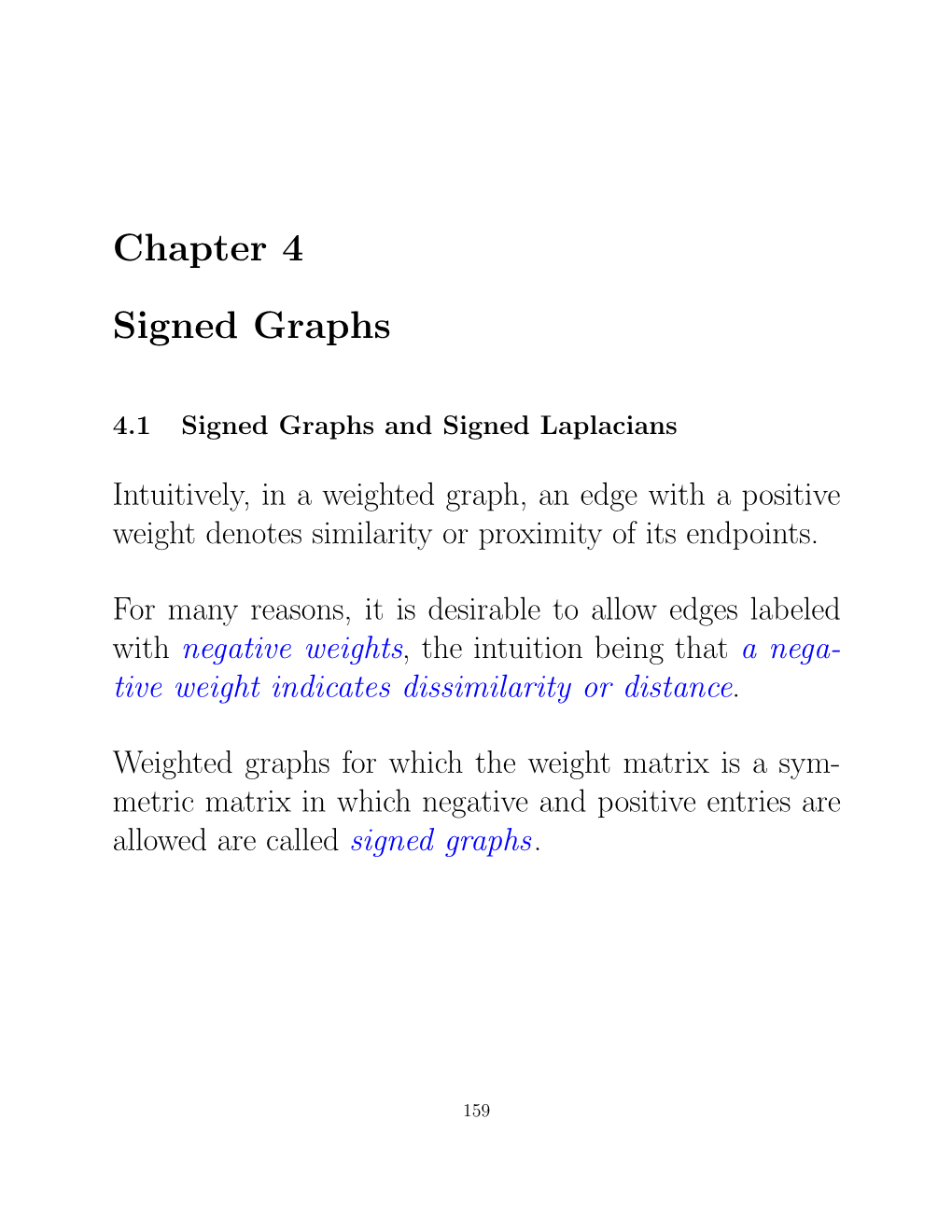 Chapter 4 Signed Graphs