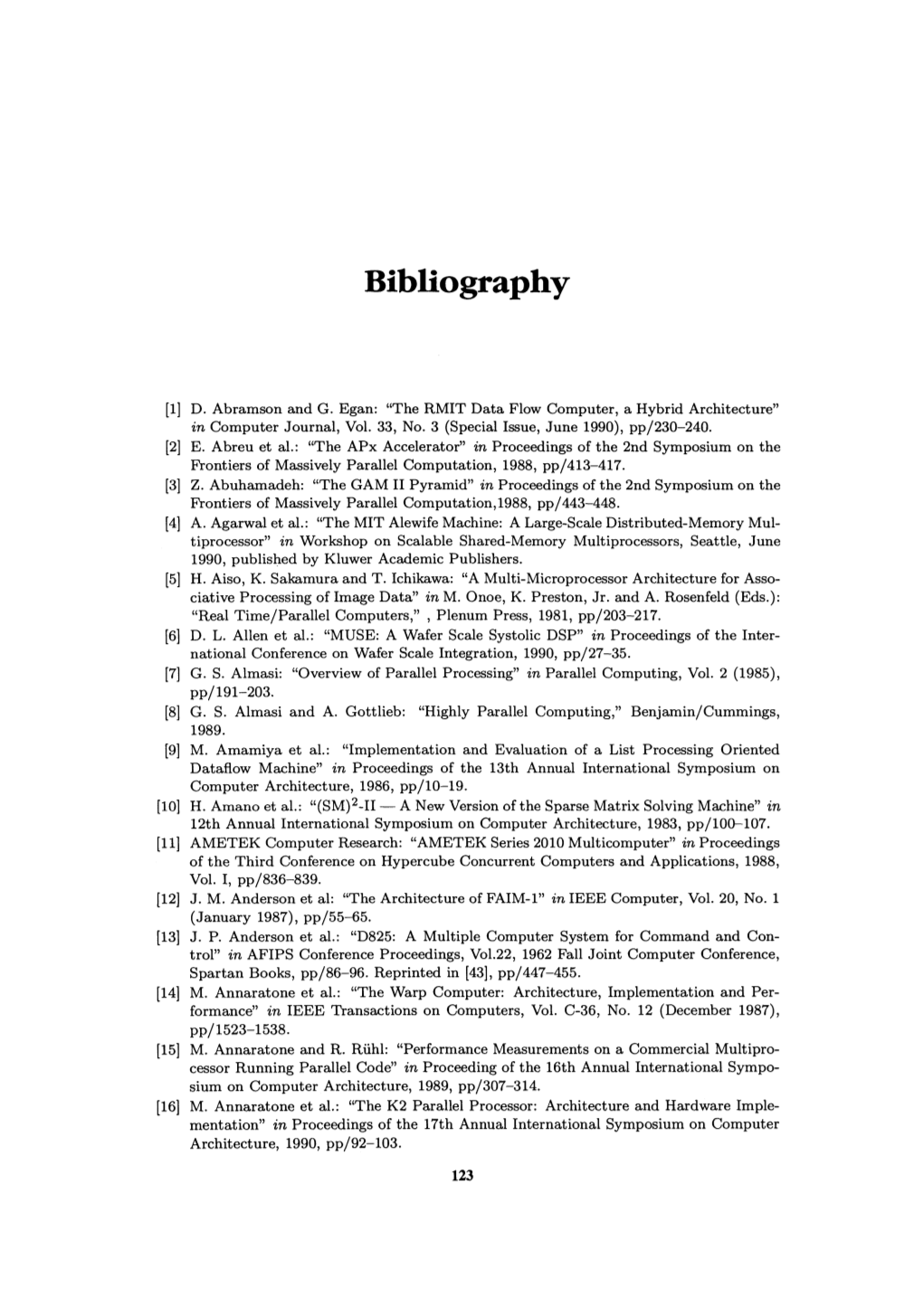 Bibliography